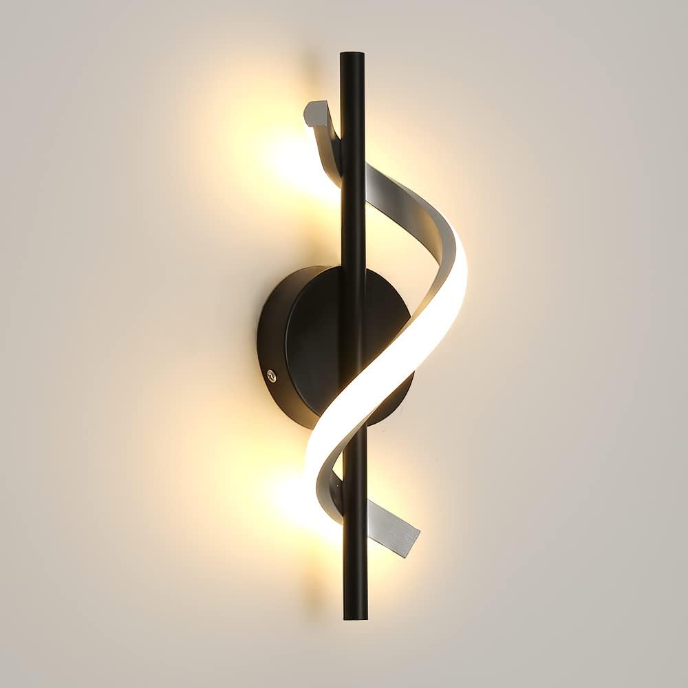 9W Modern LED Aluminum Wall Sconces, Warm White, for Bedroom, Living Room, Hallway, Hotel Indoor