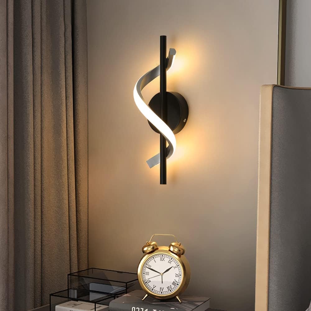 9W Modern LED Aluminum Wall Sconces, Warm White, for Bedroom, Living Room, Hallway, Hotel Indoor