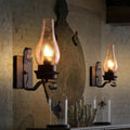 2-Pack Rustic Farmhouse Wall Sconces, Industrial Glass, for Cabin, Bedroom, Living Room, Hallway, Fireplace